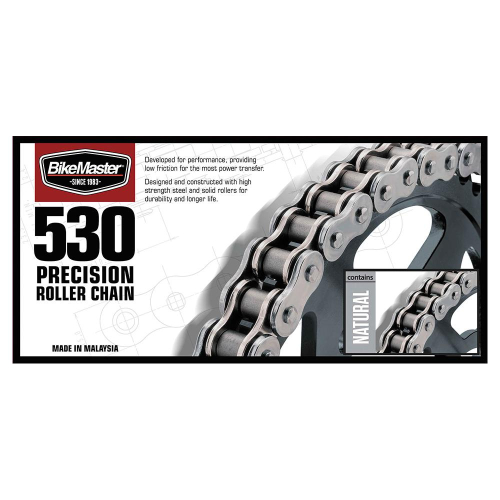 BikeMaster - BikeMaster 530 Standard Chain - 100 Links - Natural - 530 X 100