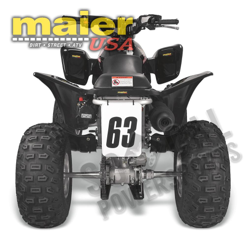 Maier Mfg - Maier Mfg Rear Number Plate - White - 509911