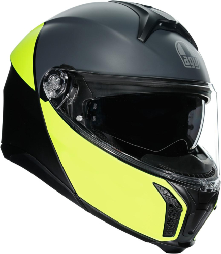 AGV - AGV Tour Balance Helmet - 211251F2OY00115 - Matte Black/Fluorescent Yellow/Gray - X-Large