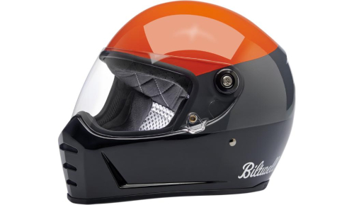 Biltwell Inc. - Biltwell Inc. Lane Splitter Helmet - 1004-550-104 - Podium Gloss Orange/Gray/Black - Large