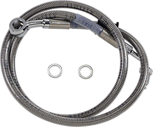 Drag Specialties - Drag Specialties Extended Stainless Steel Front Brake Line Kit - Clear Coated - 30 3/4in. - 1741-5791