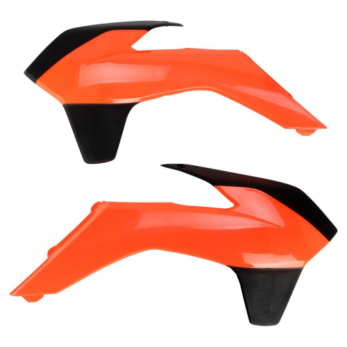 Acerbis - Acerbis Radiator Shrouds - Fluorescent Orange - 2314254617