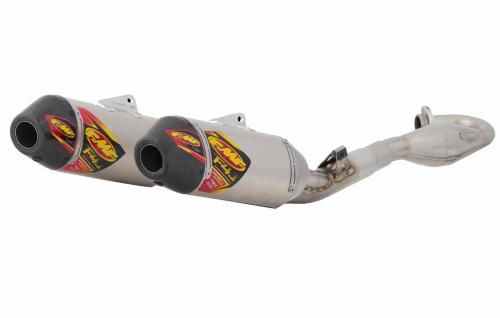 FMF Racing - FMF Racing Factory 4.1 RCT Dual Full System - Aluminum Muffler - Carbon Endcap - 041531