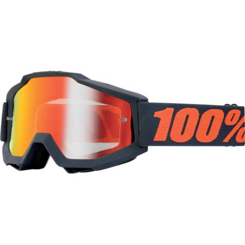 100% - 100% Accuri Gunmetal Goggles - 50210-025-02 - Gunmetal/Gray/Orange / Red Lens - OSFM