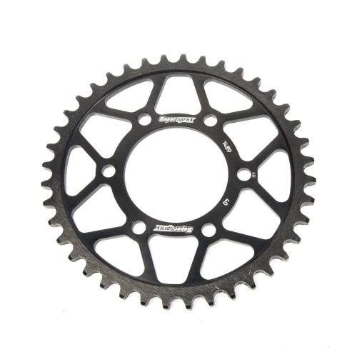 Supersprox Steel Rear Sprocket (525 / 43T) (Black) For 04-22 KAWASAKI ZX10R