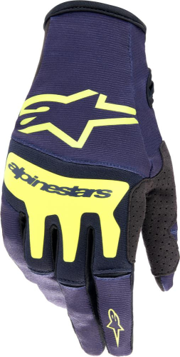 Alpinestars - Alpinestars Techstar Gloves - 3561023-7455-L - Night Navy/Yellow Fluo - Large