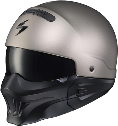 Scorpion - Scorpion Covert Solid Helmet with EVO Mask - COV-0405 - Titanium - Large
