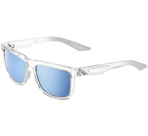100% - 100% Blake Sunglasses - 60028-00007 - Crystal Haze / HiPer Blue Lens - OSFM