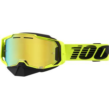 100% - 100% Armega Snow Goggles - 50008-00003 - Nuclear Citrus/Yellow/Black / Gold Mirror Lens - OSFM