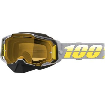 100% - 100% Armega Snow Goggles - 50007-00005 - Complex/Gray/White/Yellow / Yellow Lens - OSFM