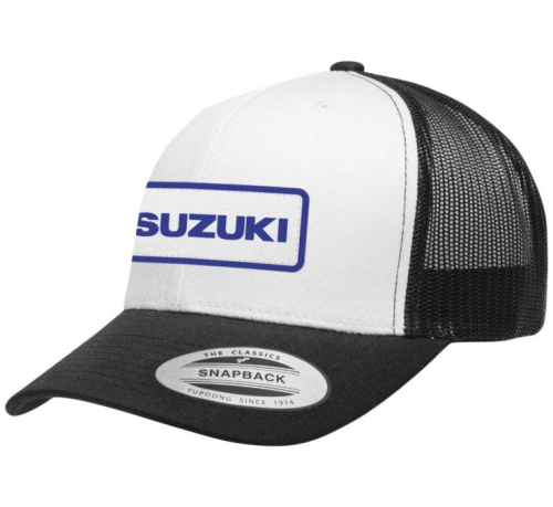Factory Effex - Factory Effex Suzuki Throwback Hat - 25-86404 - White/Black - OSFM