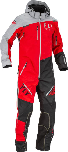 Fly Racing - Fly Racing Cobalt Snowbike Monosuit Shell - 470-43572X - Red/Gray - 2XL
