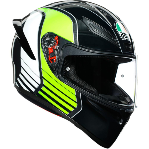 AGV - AGV K-1 Power Helmet - 210281O2I000705 - Gunmetal/White/Green - Small