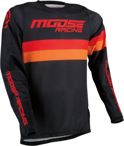 Moose Racing - Moose Racing Sahara Jersey - 2910-6342 - Black/Orange/Red - X-Large