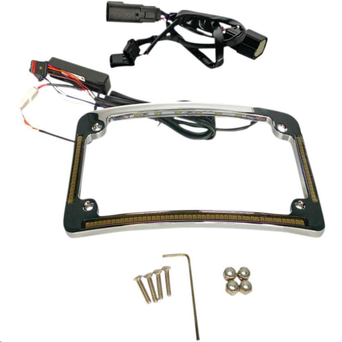 Custom Dynamics TF05-BCM4-C Radius License Plate Frame - Chrome