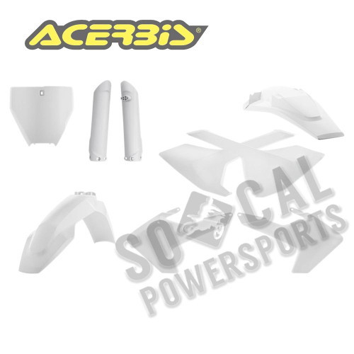 Acerbis - Acerbis Full Plastic Kit - 16 White - 2462600002