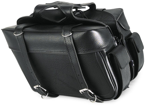 All American Rider - All American Rider Box Style Slant Saddlebag - Plain - X-Large - 21in.L x 6in.W x 11in.H - 9086P