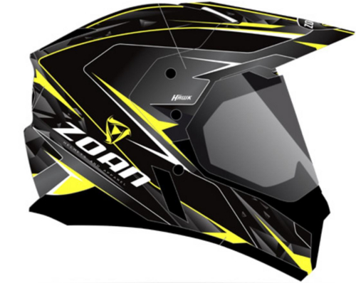 Zoan - Zoan Synchrony Duo-Sport Hawk Graphics Helmet - 521-534 - Yellow - Small