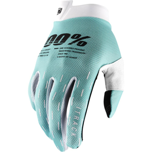 100% - 100% I-Track Gloves - 10015-481-12 - Aqua - Large