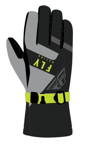 Fly Racing - Fly Racing Highland Gloves - 363-3951XS - Gray/Hi-Vis - X-Small