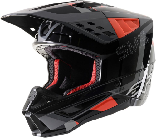 Alpinestars - Alpinestars SM5 Rover Helmet - 8303921-1392-XL - Anthracite/Red Flourescent/Gray Camo Glossy - X-Large