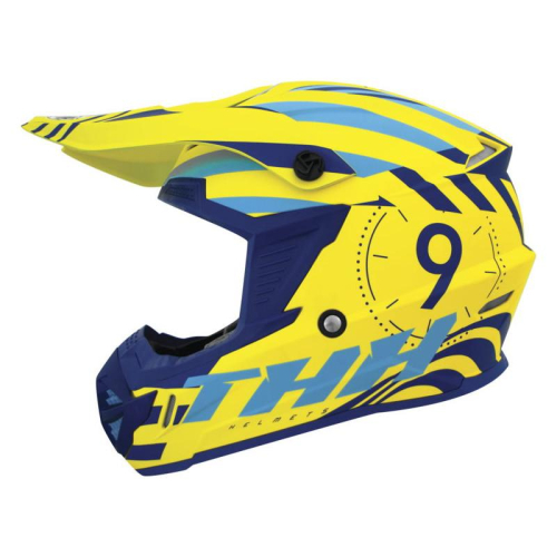 THH Helmets T730X Twister Youth Helmet Large Yellow/Blue
