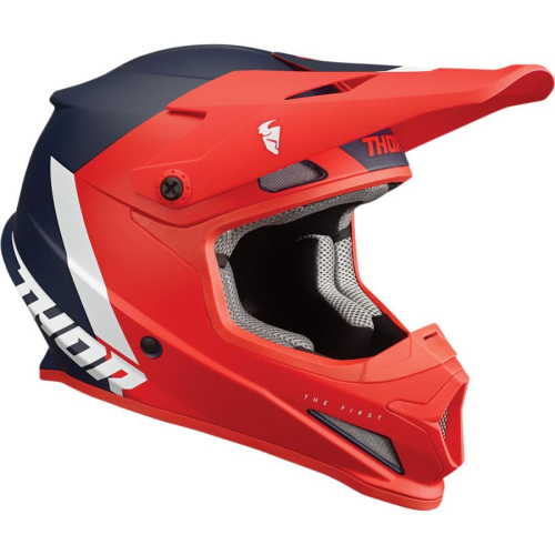 Thor - Thor Sector Chev Helmet - 0110-7321 - Red/Navy - Small