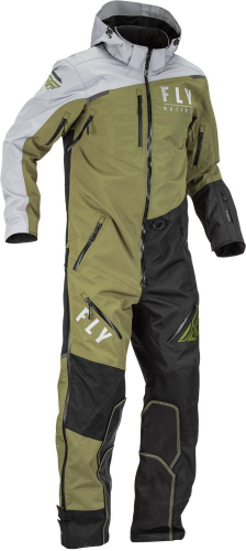 Fly Racing - Fly Racing Cobalt Snowbike Monosuit Shell - 470-4358X - Olive/Gray - X-Large