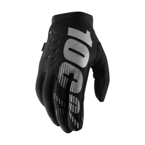 100% - 100% Brisker Cold-Weather Gloves - 10003-00001 - Black - Medium