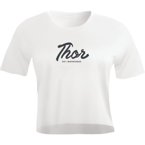 Thor - Thor Script Womens Crop T-Shirt - 3031-4099 - White - Medium
