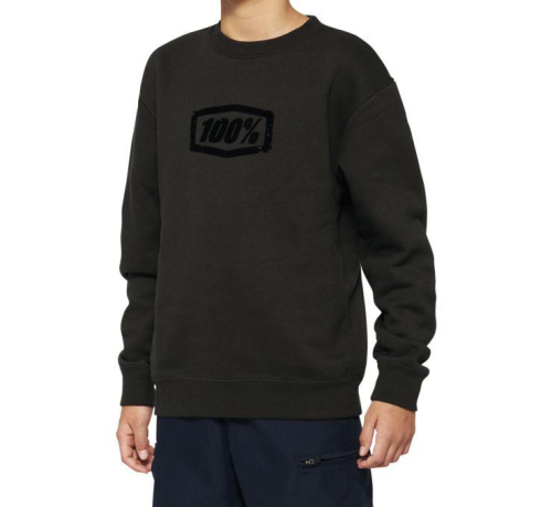 100% - 100% Avalanche Crewneck Youth Sweatshirt - 20027-00000 - Light Black - Small