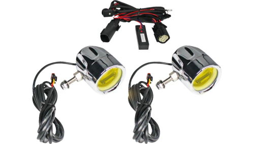 Custom Dynamics - Custom Dynamics LED Halo Fog Lights - Chrome - PB-FOG-BCM-YC