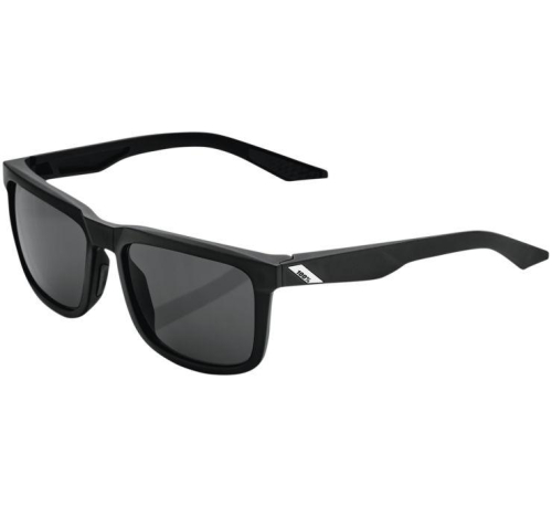 100% - 100% Blake Sunglasses - 60028-00002 - Soft Tact Black / Smoke Lens - OSFM