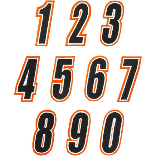 American Kargo - American Kargo Number Patch - #0 - Orange/Black - 3550-0227