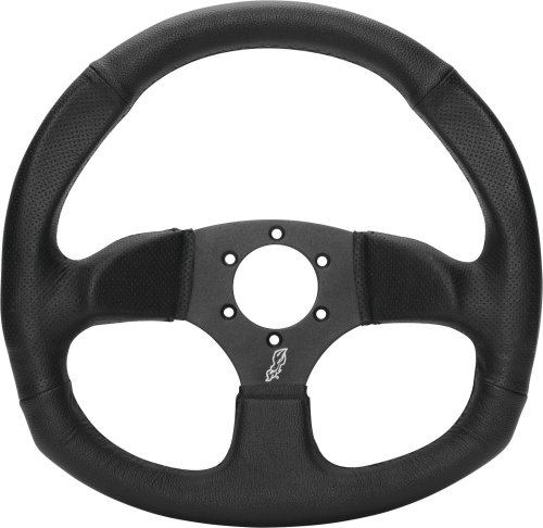 Dragonfire Racing - Dragonfire Racing D Shaped Steering Wheel (6-Bolt) - Vinyl - Black - 522162