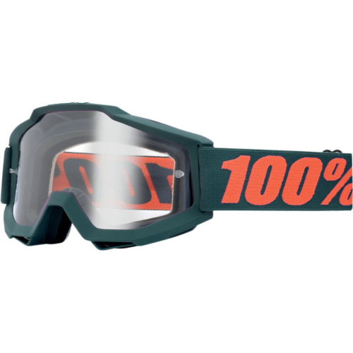 100% - 100% Accuri Gunmetal Goggles - 50200-025-02 - Gunmetal / Clear Lens - OSFA