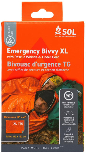Adventure Medical Kits - Adventure Medical Kits 2 Person Emergency Bivvy with Recue Whistle - 4 Pk. - 0140-1144