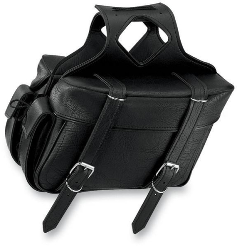 All American Rider - All American Rider Box Style Slant Saddlebag - Plain - Large - 19in.L x 6in.W x 9.5in.H - 9066P