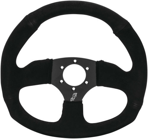 Dragonfire Racing 04-0303 D-Shaped Steering Wheel (6-Bolt) - Steel - Black