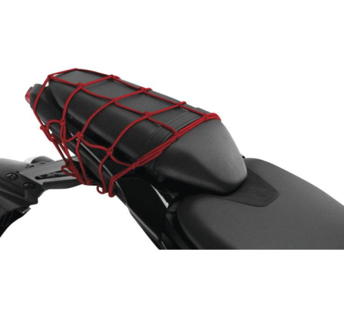 Elastic net or mesh carrier to transport items on the motorcycle