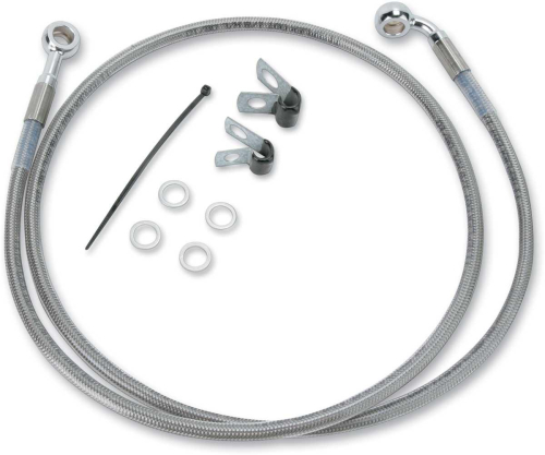 Drag Specialties Extended Brake Line Kit Front 51-1/4 Inch (+6) SS FXST 99-07