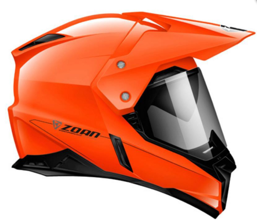 Zoan - Zoan Synchrony Duo-Sport Solid Snow Helmet with Double Lens Shield - 521-453SN - Hi-Vis Orange - X-Small