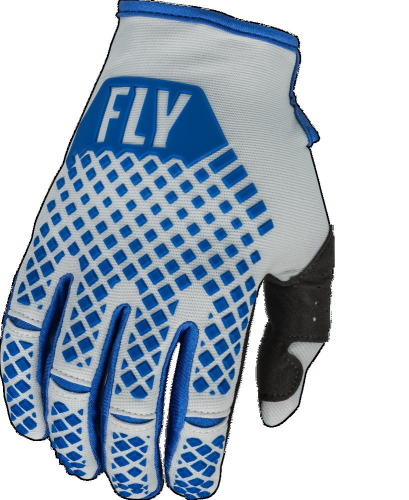Fly Racing - Fly Racing Kinetic Gloves - 376-411L - Blue/Light Gray - Large