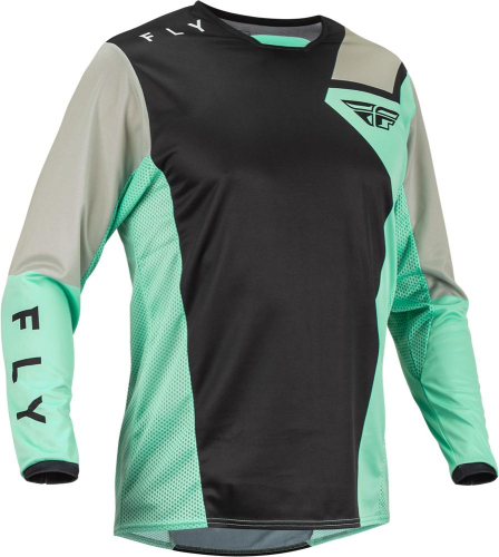 Fly Racing - Fly Racing Kinetic Jet Jersey - 376-5202X - Black/Mint/Gray - 2XL