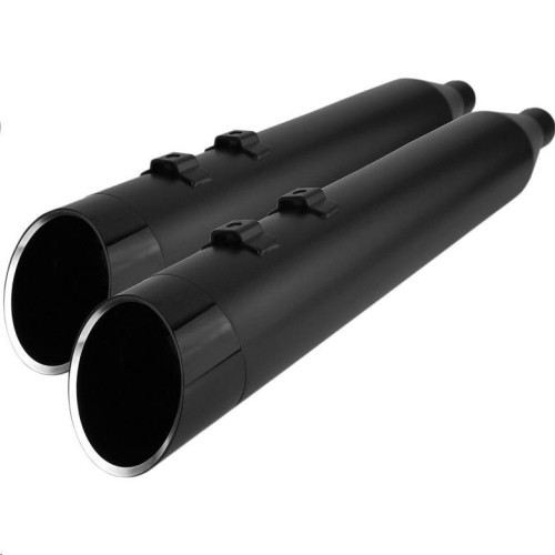 Khrome Werks - Khrome Werks 4.50in. HP-Plus Slip-On Muffler - Black with Black Edge Billet Tip End Caps - 202885