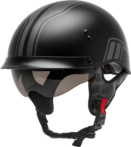 G-Max - G-Max HH-65 Full Dressed Twin Helmet - H9651818 - Matte Black/Silver - 2XL