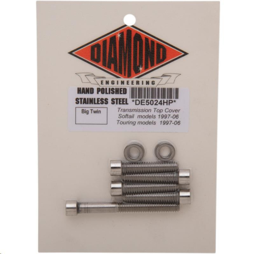 Diamond Engineering - Diamond Engineering Transmission Top Cover OEM-Style Polished Stainless Engine Bolt Kit - DE5024HP