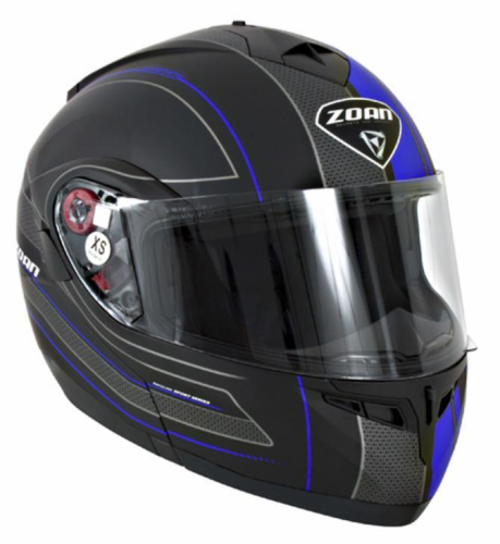 Zoan - Zoan Optimus Raceline Graphics Snow Helmet - 138-115SN - Matte Black/Blue - Medium