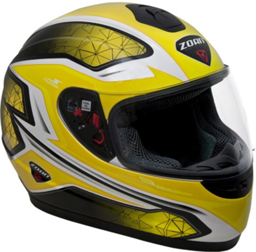 Zoan - Zoan Thunder Electra Graphics Snow Youth Helmet with Double Lens Shield - 223-140SN - Yellow - Small