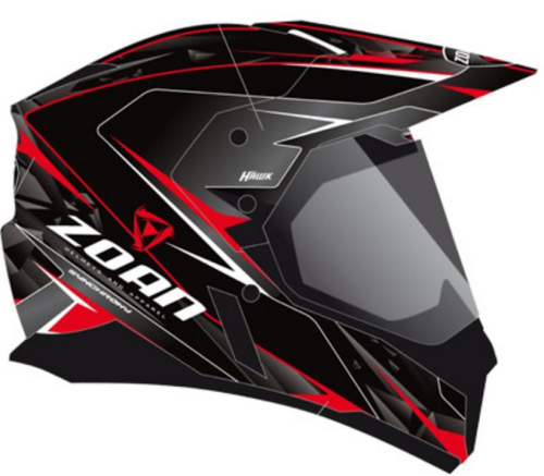 Zoan - Zoan Synchrony Duo-Sport Hawk Graphics Helmet - 521-503 - Red - X-Small